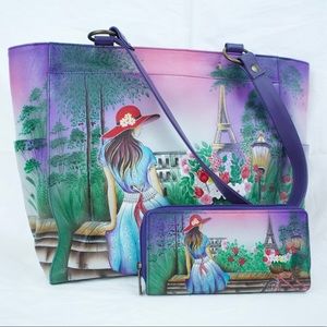 Anuschka Hand-painted Genuine Leather Tote &Wallet